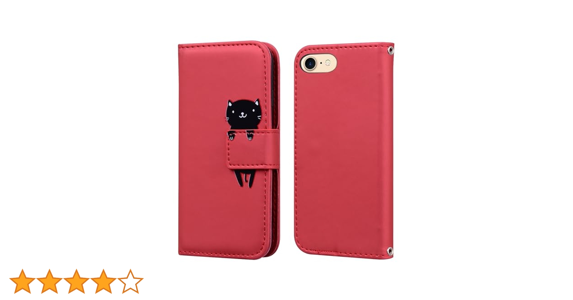 iPhoneSE2.3/8/7ケース カバー手帳 ライトブラウン＆レッド♪ 新品 Amazon.co.jp: iPhone ケース 第3世代 iPhone SE2 /8/7 ケース